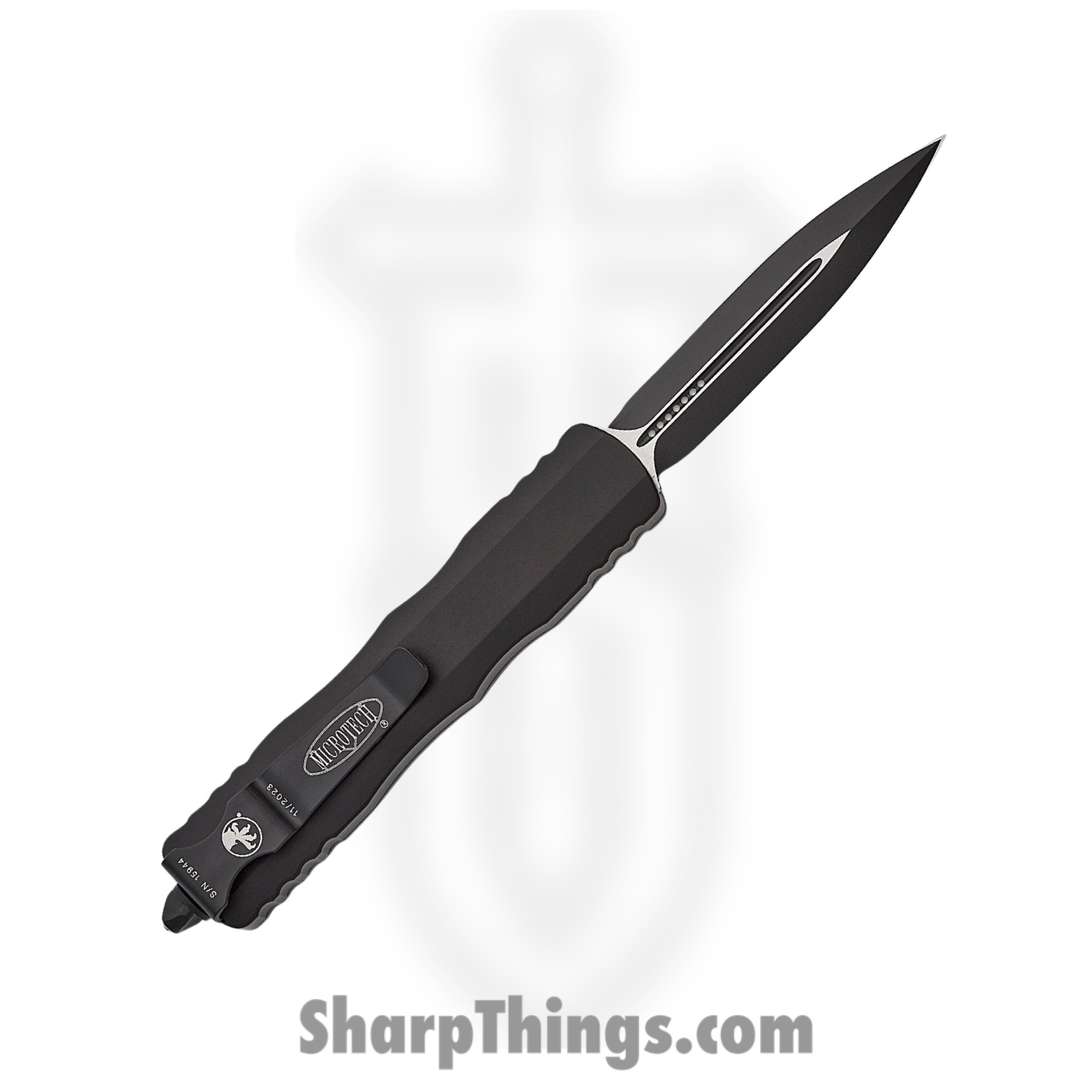 Microtech - 225-1T - Dirac D/E Tactical - OTF Auto - DLC Dagger - 6061-T6 Aluminum - Black - Image 10