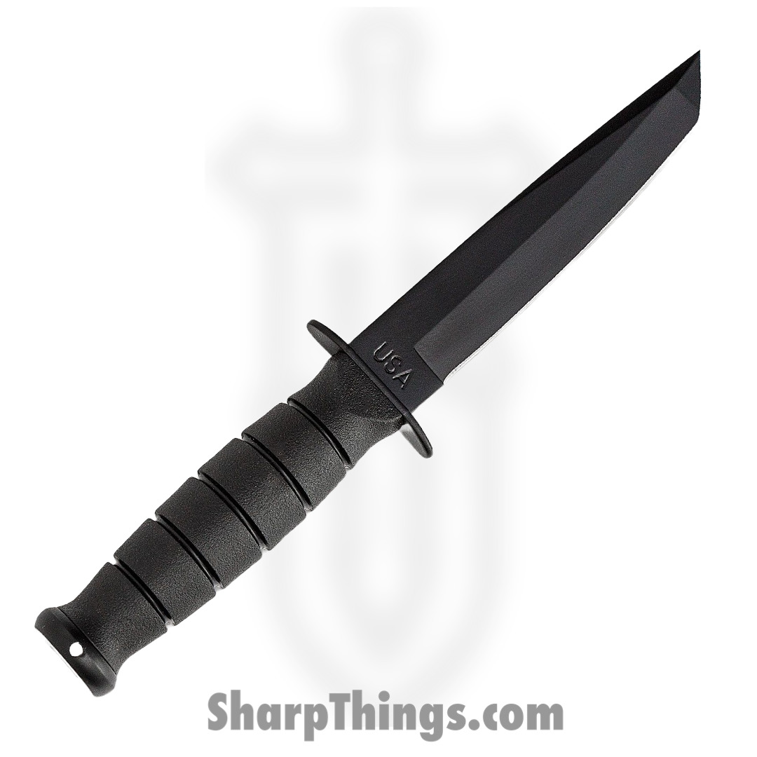 Ka-Bar - KA5054 - Short Fighting - Fixed Blade Knife - 1095 HC Coated Tanto - Kraton G - Black - Image 8
