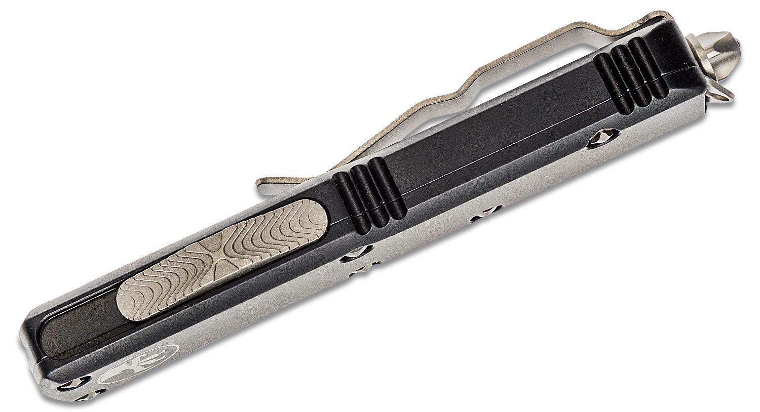 Microtech - 231-5 - UTX-85 - OTF Auto - Elmax, M390, 204P Satin Drop Point - 6061-T6 Aluminum - Black - Image 14