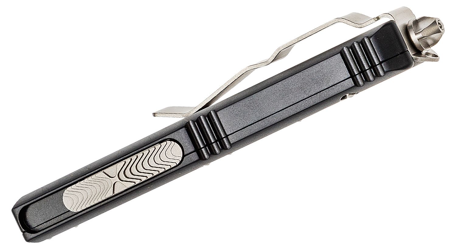 Microtech - 231-5 - UTX-85 - OTF Auto - Elmax, M390, 204P Satin Drop Point - 6061-T6 Aluminum - Black - Image 16