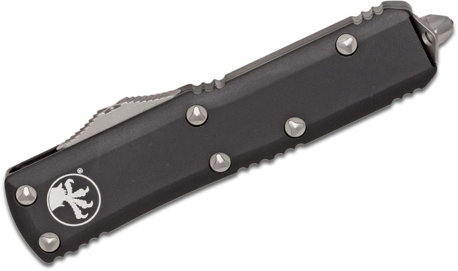 Microtech - 232-15 - UTX-85 Automatic OTF D/E Full Serrated Knife - Bronze and Black - Image 9