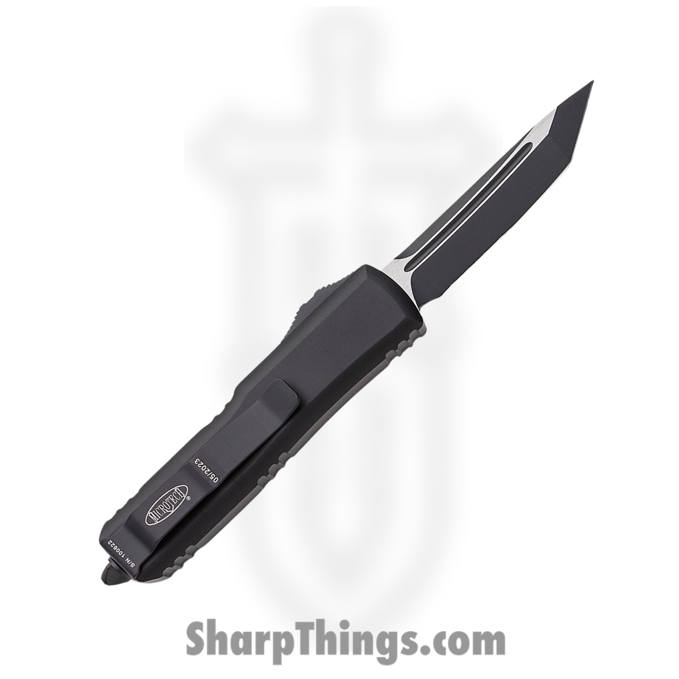 Microtech - 233-2T - UTX-85 Tactical P/S - OTF Auto - Black Tanto - 6061-T6 Aluminum - Black - Image 9
