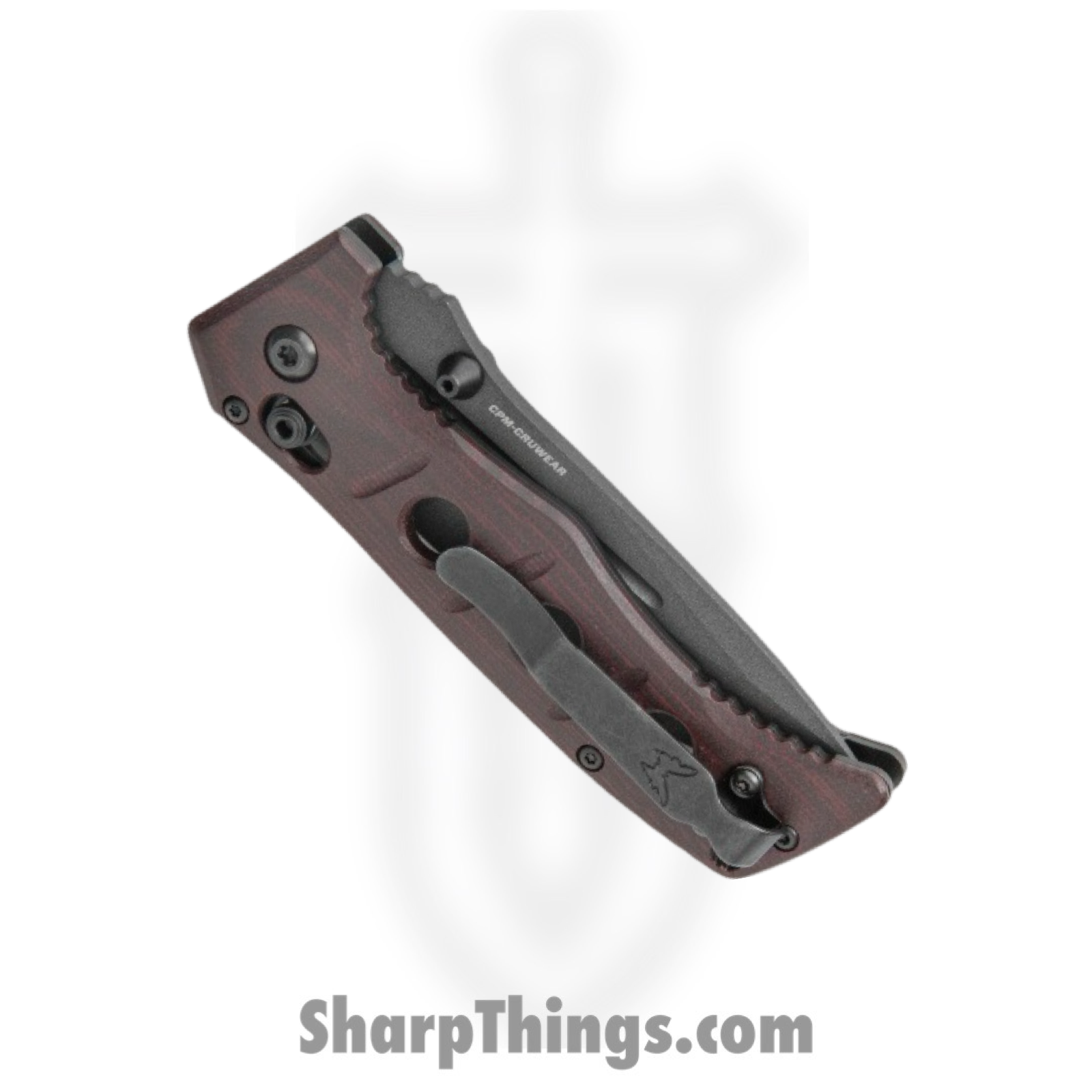 Benchmade - 273BK-2201 - Mini Adamas - Folding Knife - CPM CruWear Coated Drop Point - Micarta - Red - Image 10