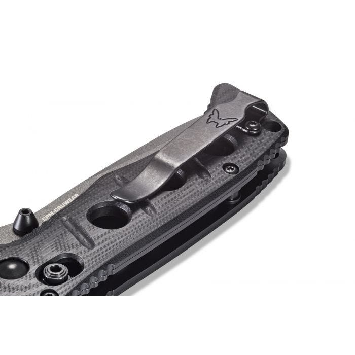 Benchmade - 273GY-1 - Mini Adamas Tactical - Folding Knife - CPM CruWear Coated Drop Point - G10 - Black - Image 16
