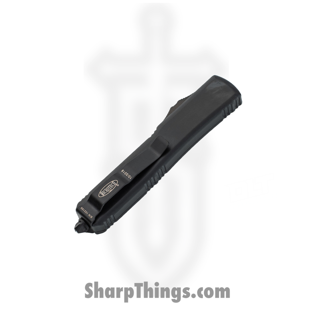 Microtech - 122-3T - Ultratech Tactical - OTF Auto - Elmax, M390, 204P Coated Dagger - 6061-T6 Aluminum - Black - Image 8