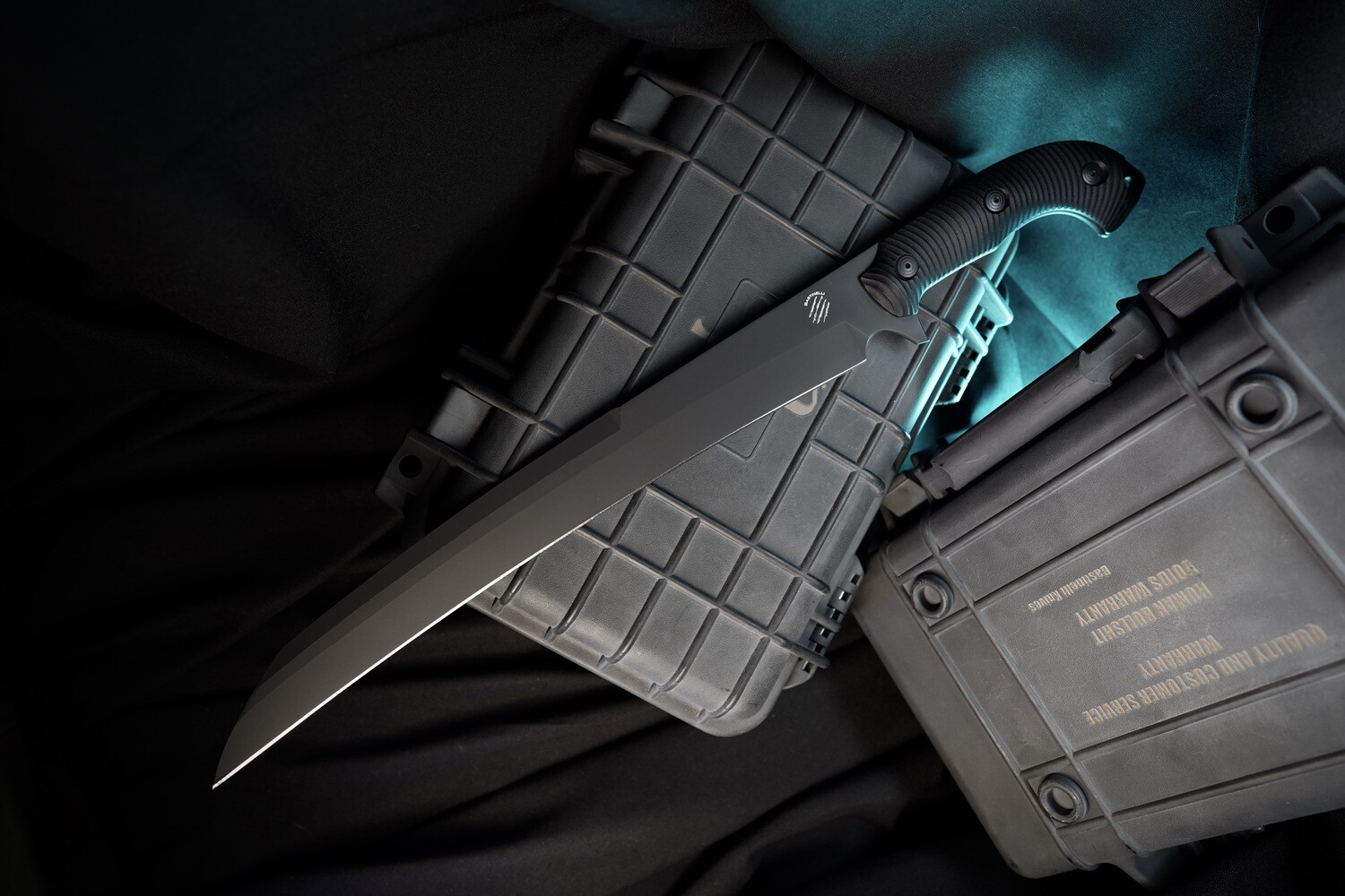 Bastinelli Creations - BAS200 - Separateur - Fixed Blade Knife - 12C27 Black Oxide Tanto - G10 - Black - Image 8