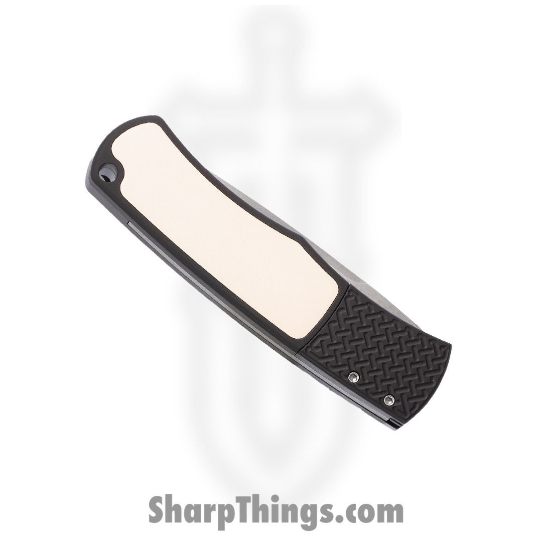 ProTech - BR-1.51 - Magic Bolster Tuxedo - Automatic Knife - 154CM Stonewash Drop Point - Aluminum/Micarta - Black/White - Image 5