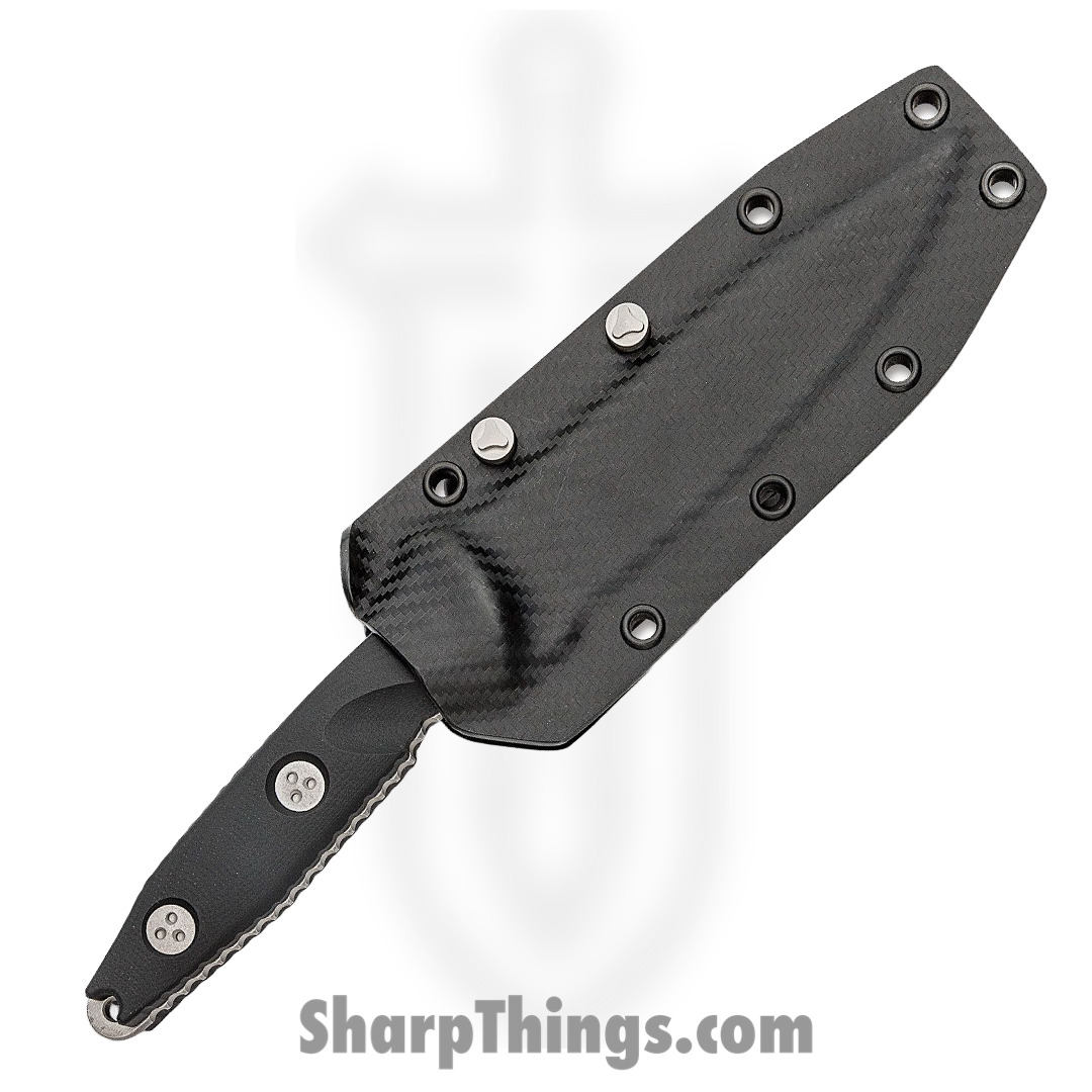 Microtech - 113-10AP - Socom Alpha - Fixed Blade Knife - Elmax, M390, 204P Apocalyptic Clip Point - G10 - Black - Image 6