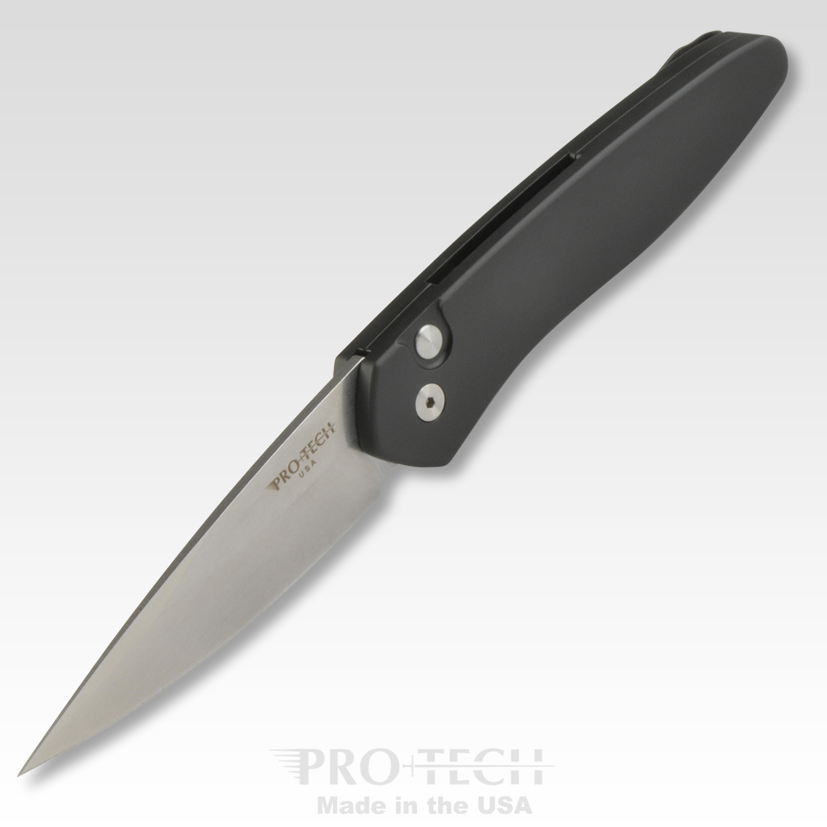ProTech - 3405 - Newport Thin Sleek - Automatic Knife - S35VN Stonewash Spear Point - 6061-T6 Aluminum - Black - Image 16