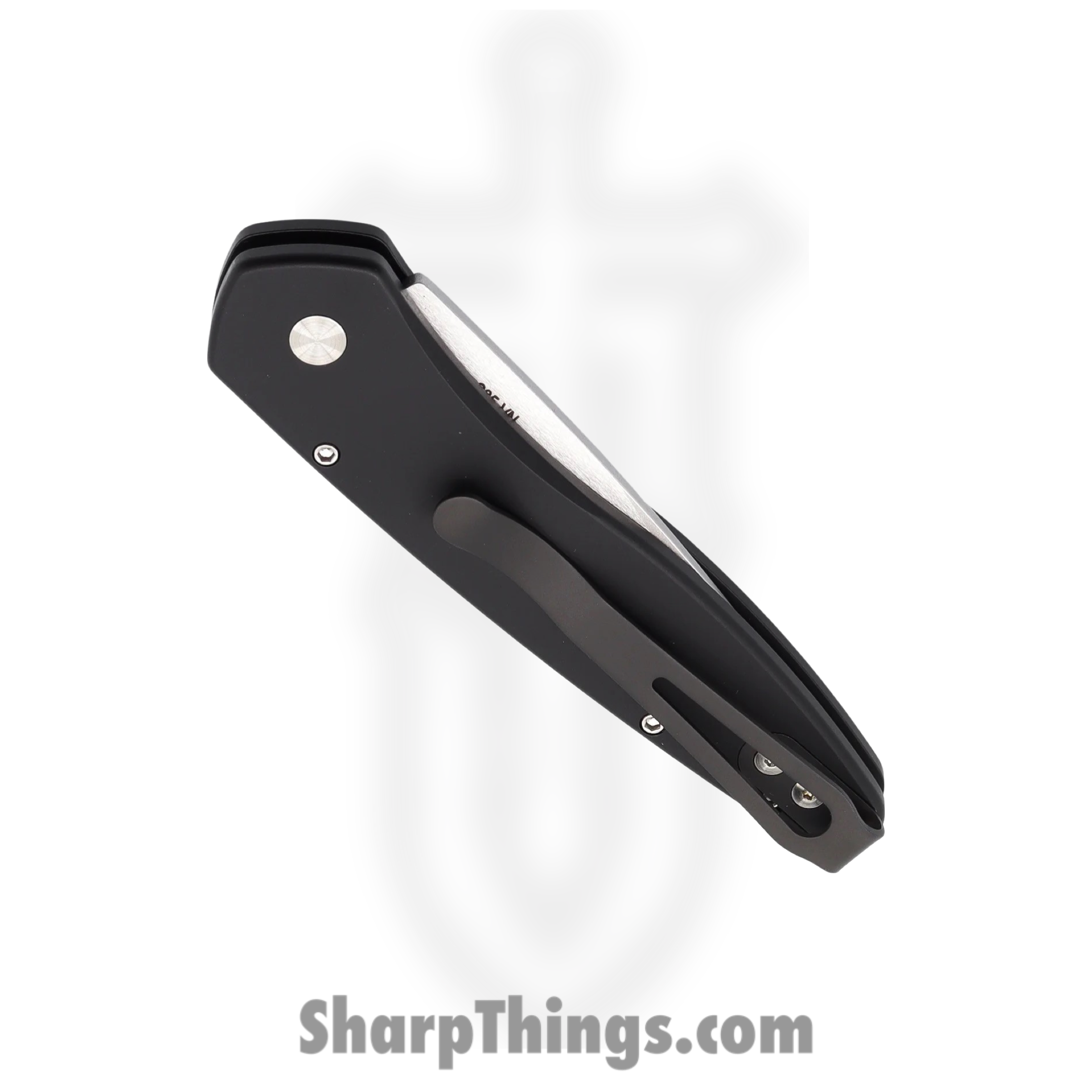ProTech - 3405 - Newport Thin Sleek - Automatic Knife - S35VN Stonewash Spear Point - 6061-T6 Aluminum - Black - Image 13
