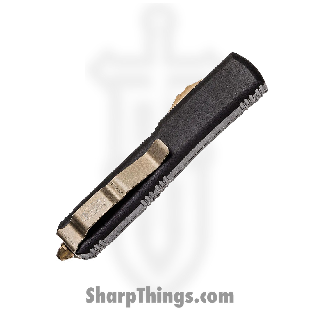 Microtech - 121-13 - Ultratech - OTF Auto - Elmax, M390, 204P Bronze Drop Point - 6061-T6 Aluminum - Black - Image 6