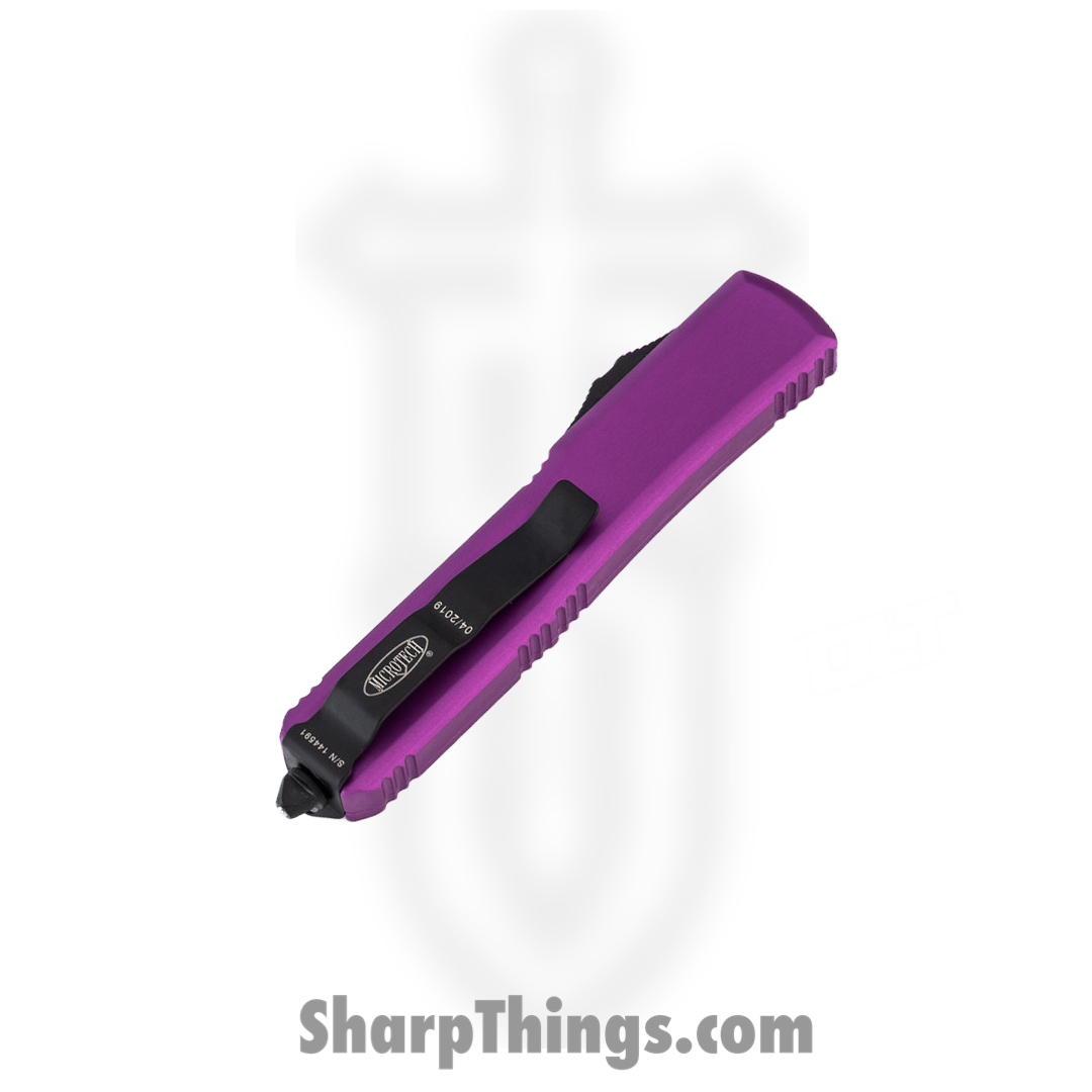 Microtech - 122-1VI - Ultratech - OTF Auto - Elmax, M390, 204P Coated Dagger - 6061-T6 Aluminum - Violet - Image 8