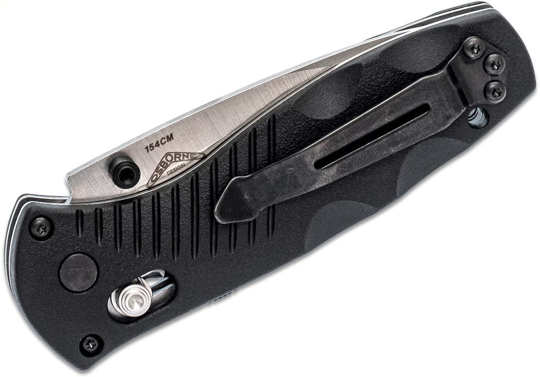 Benchmade - 585 - Mini Barrage - Assisted Open Knife - 154CM Satin Drop Point - Valox - Black - Image 15