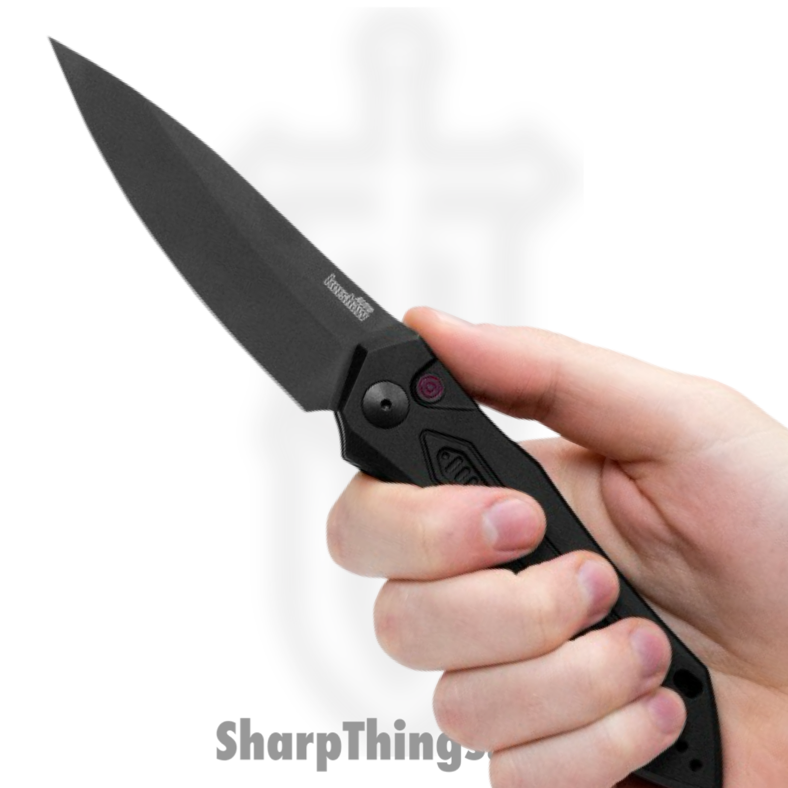 Kershaw - 7800BLK - Launch 6 - Automatic Knife - CPM 154 Black Drop Point - 6061-T6 Aluminum Handles - Black - Image 2