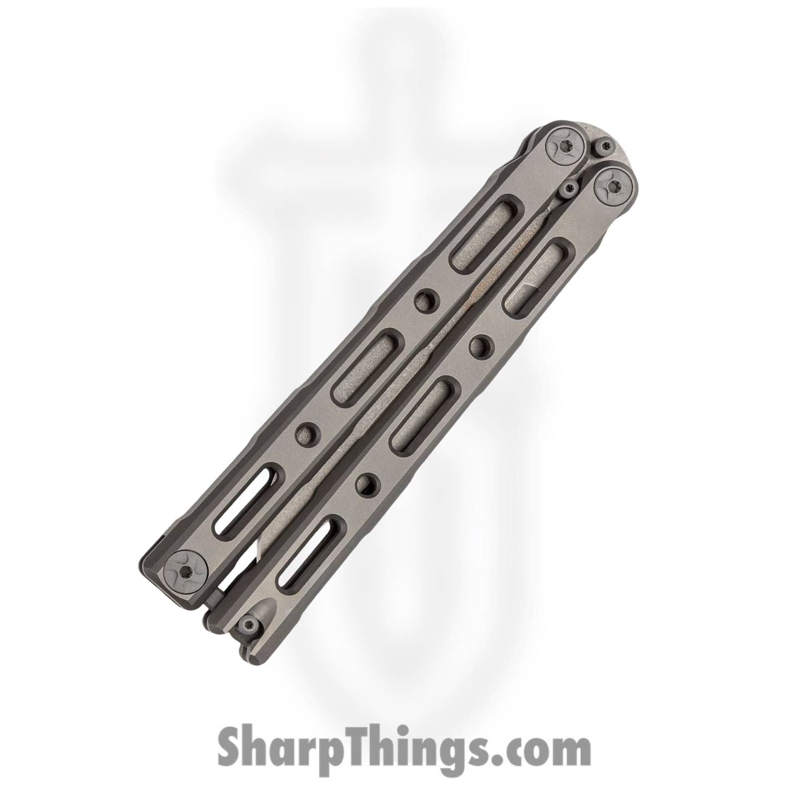 Benchmade - 85 - Billet Ti Balisong - Balisong - S30V Stonewash Drop Point - Titanium - Natural - Image 11