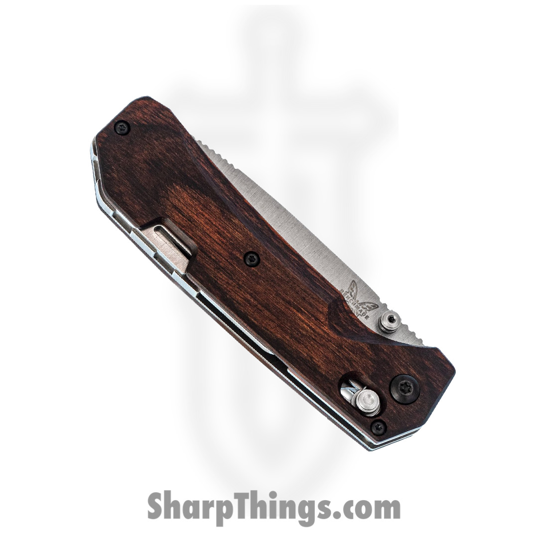 Benchmade - 150602 - Hunt Grizzly Creek with Gut Hook - Folding Knife - S30V Stonewash Drop Point - Dymondwood - Brown - Image 9