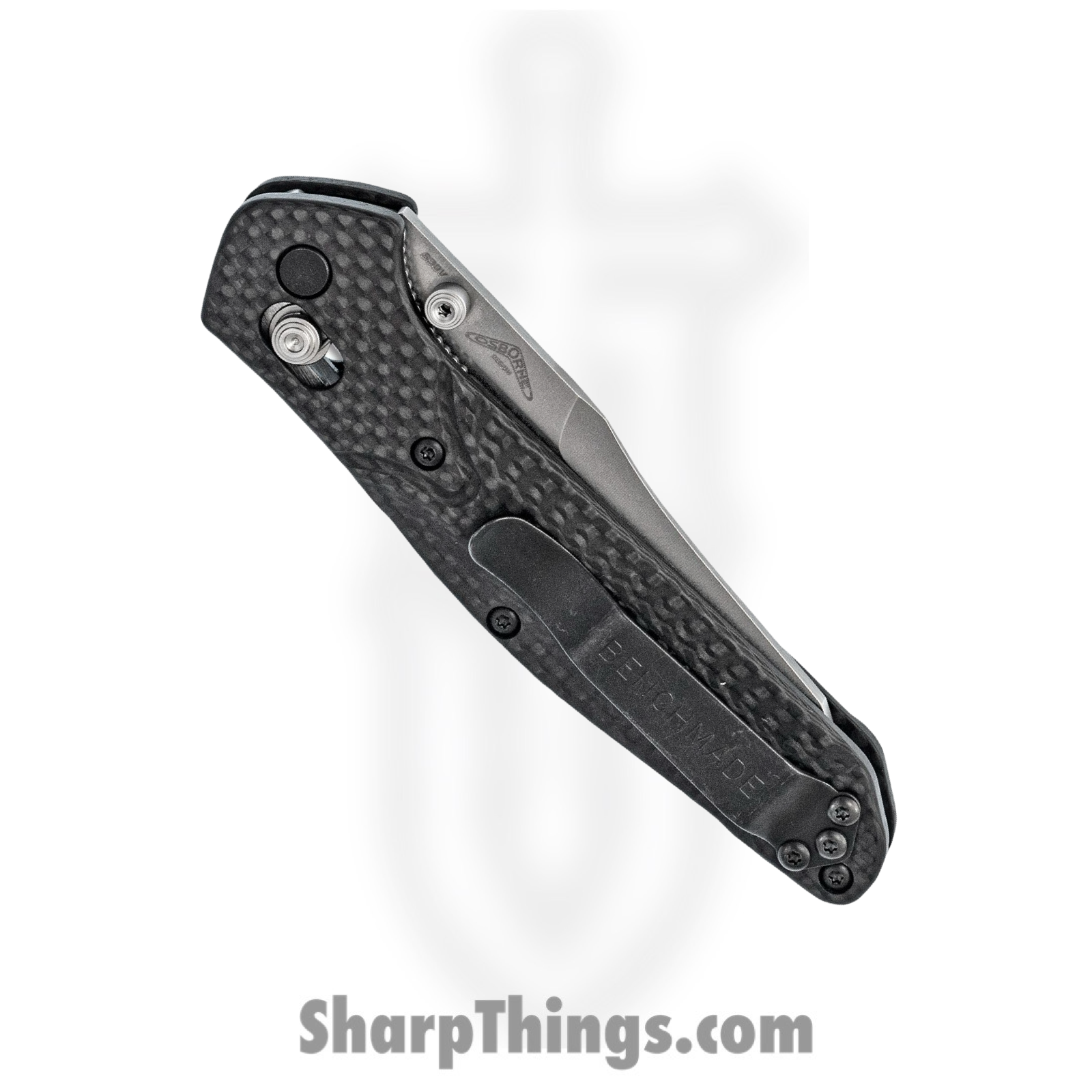 Benchmade - 940-1 - Osborne - Folding Knife - S90V Stonewash Reverse Tanto - Carbon Fiber - Black - Image 13