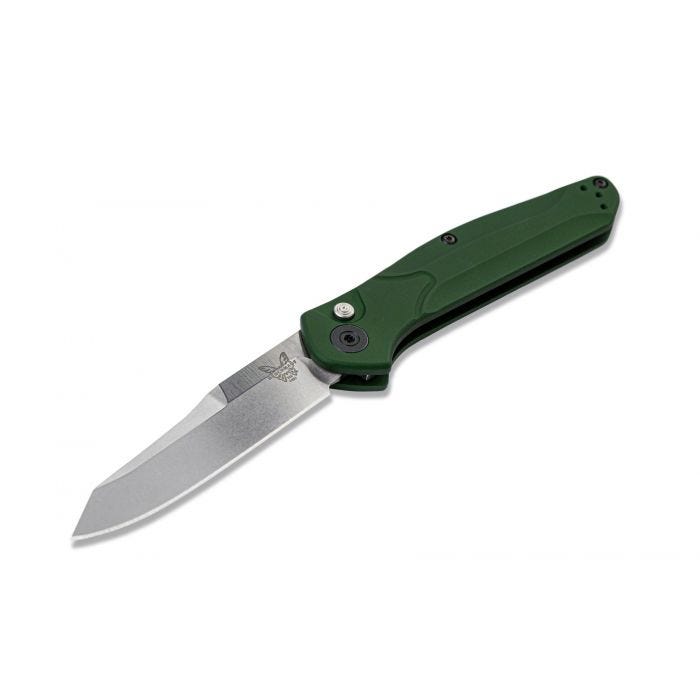 Benchmade - 9400 - Osborne - Automatic Knife - S30V Satin Modified Reverse Tanto - Aluminum - Green - Image 22