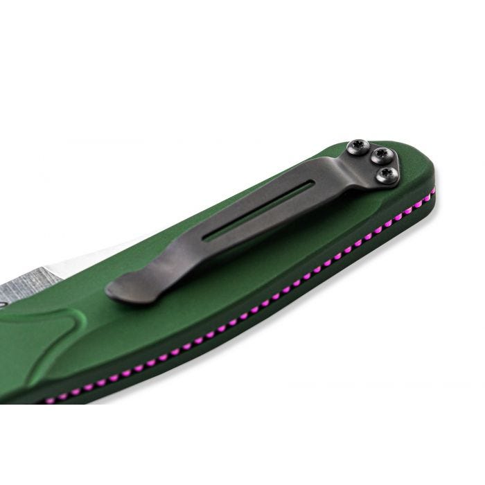 Benchmade - 9400 - Osborne - Automatic Knife - S30V Satin Modified Reverse Tanto - Aluminum - Green - Image 24