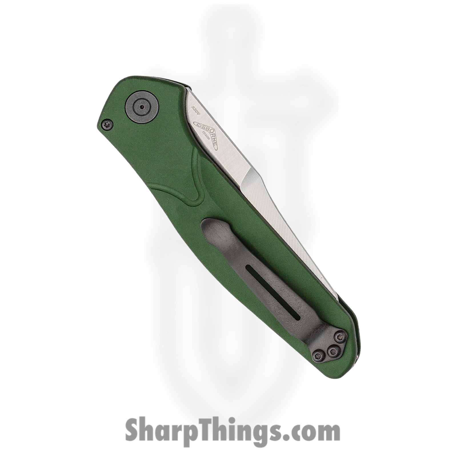 Benchmade - 9400 - Osborne - Automatic Knife - S30V Satin Modified Reverse Tanto - Aluminum - Green - Image 15