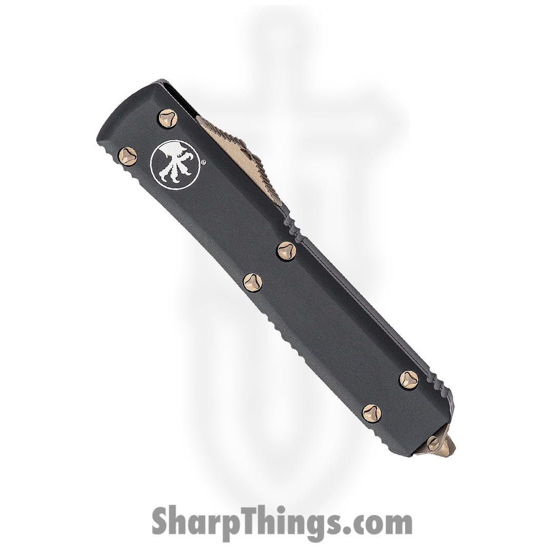 Microtech - 120-13 - Ultratech - OTF Auto - Double Edge Bayonet Bronze Blade M390 - 6061-T6 Aluminum - Black - Image 9