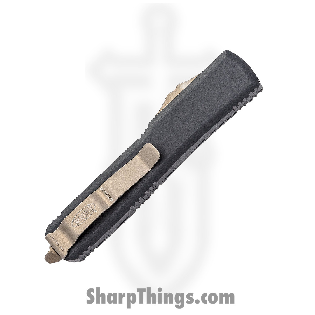 Microtech - 120-13 - Ultratech - OTF Auto - Double Edge Bayonet Bronze Blade M390 - 6061-T6 Aluminum - Black - Image 10