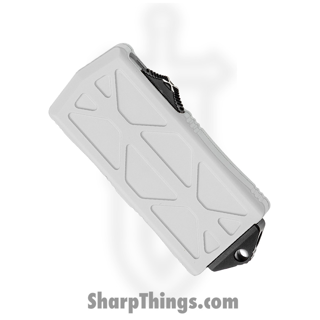 Microtech - 157-1ST - Stormtrooper Exocet Money Clip - OTF Auto - Elmax, M390, 204P Coated Dagger - 6061-T6 Aluminum - White - Image 9