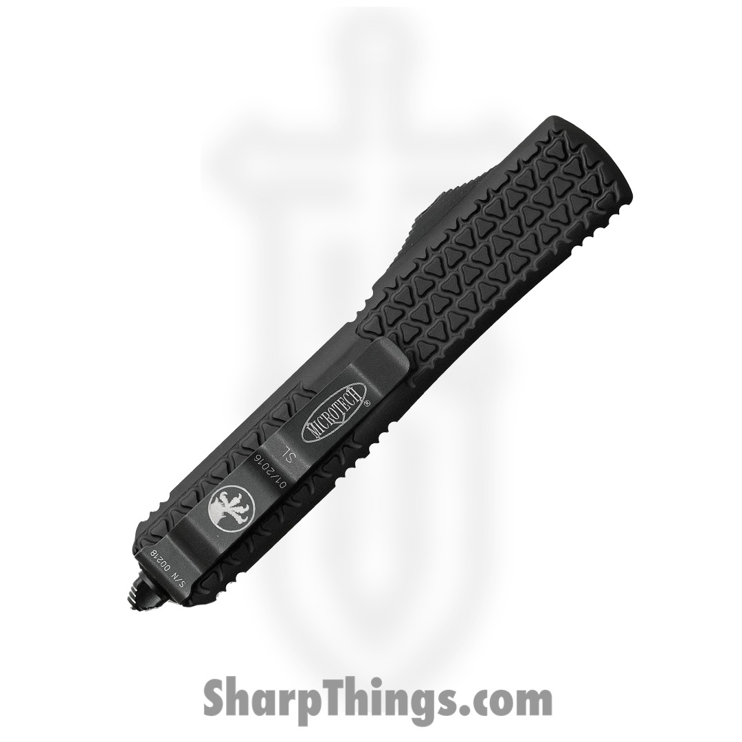 Microtech - 122-1SL - Ultratech Sith Lord - OTF Auto - Elmax, M390, 204P Coated Dagger - 6061-T6 Aluminum - Black - Image 12