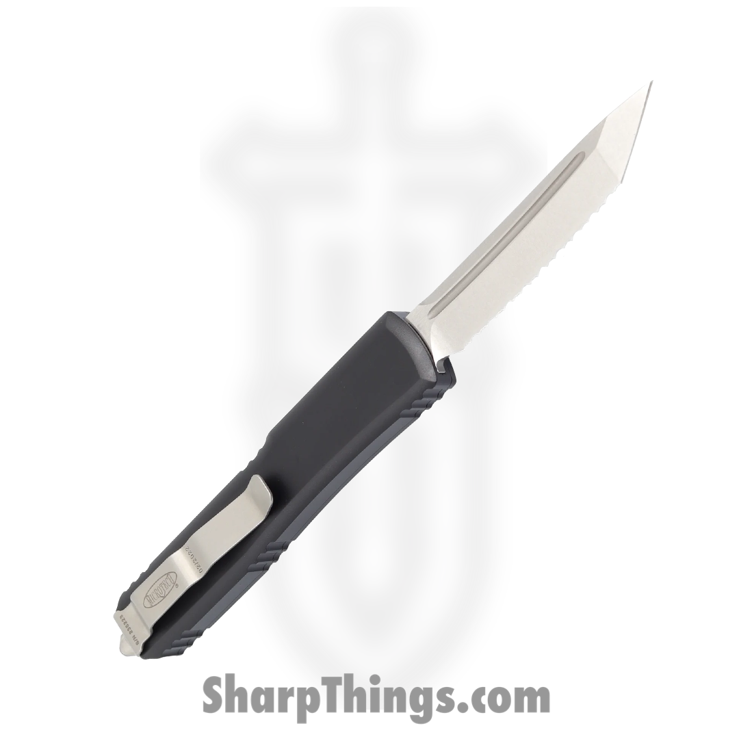 Microtech - 123-12 - Ultratech - OTF Auto - Elmax, M390, 204P Stonewash Tanto - 6061-T6 Aluminum - Black - Image 10