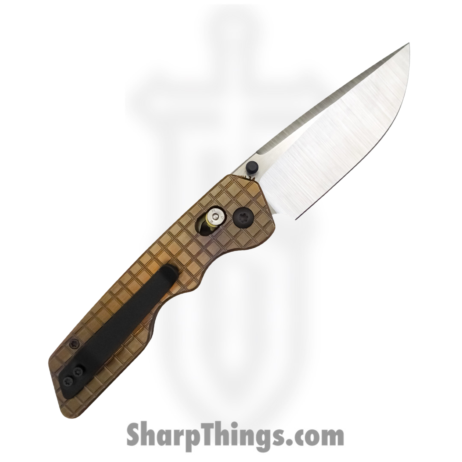 Attention 2 Detail Mercantile - A2DBLmBrzFrg - Bar Lock Medium - Folding Knife - RWL34 Steel Satin Drop Point - Frag Patterned Titanium - Bronze - Image 12