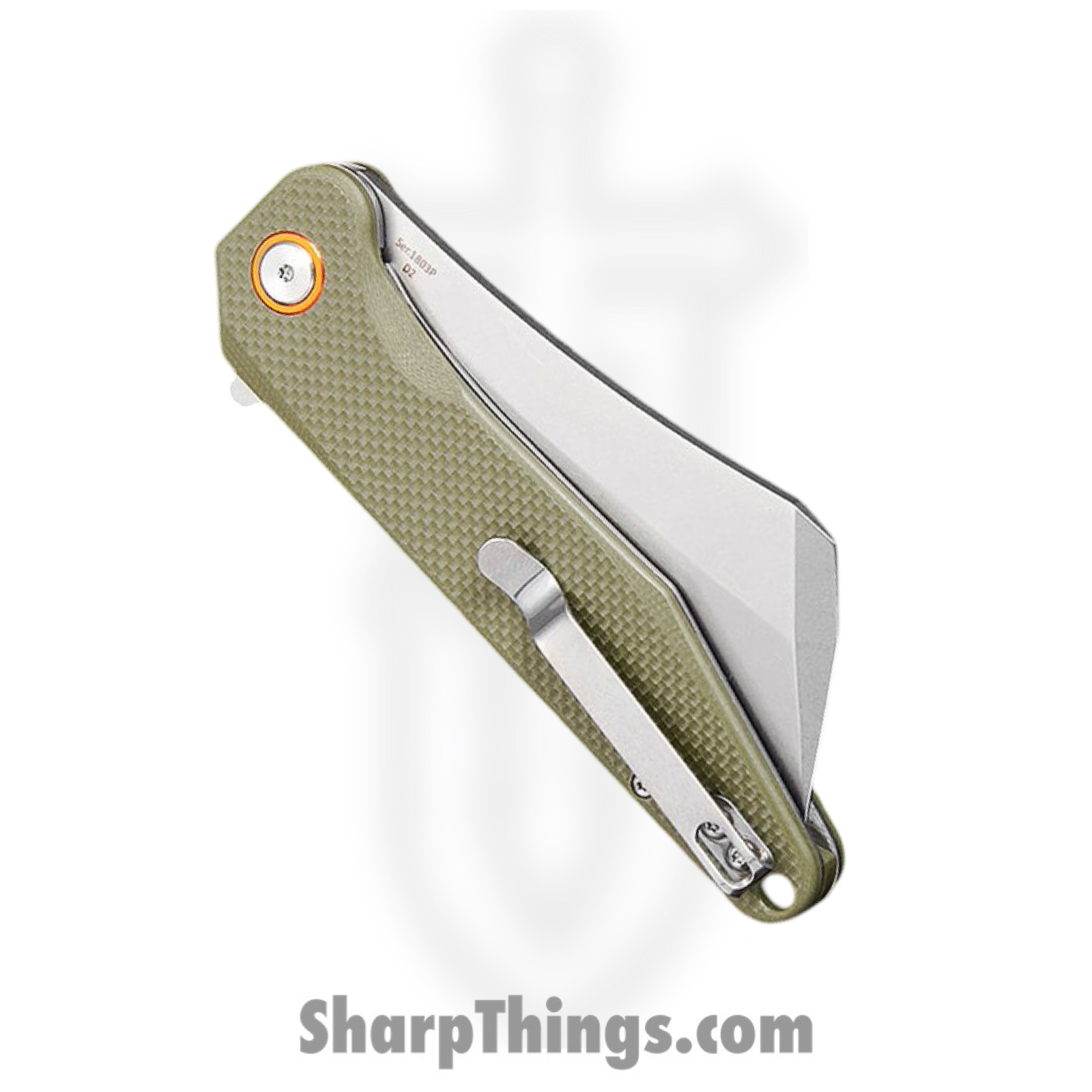 Artisan Cutlery - ATZ1803PGNF - Osprey - Folding Knife - D2 Stonewash Drop Point - G10 - Green - Image 4