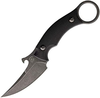 Bastinelli Creations - BAS15 - Picolomako - Fixed Blade Knife - N690 Stonewash Full Tang - G10 - Black - Image 8