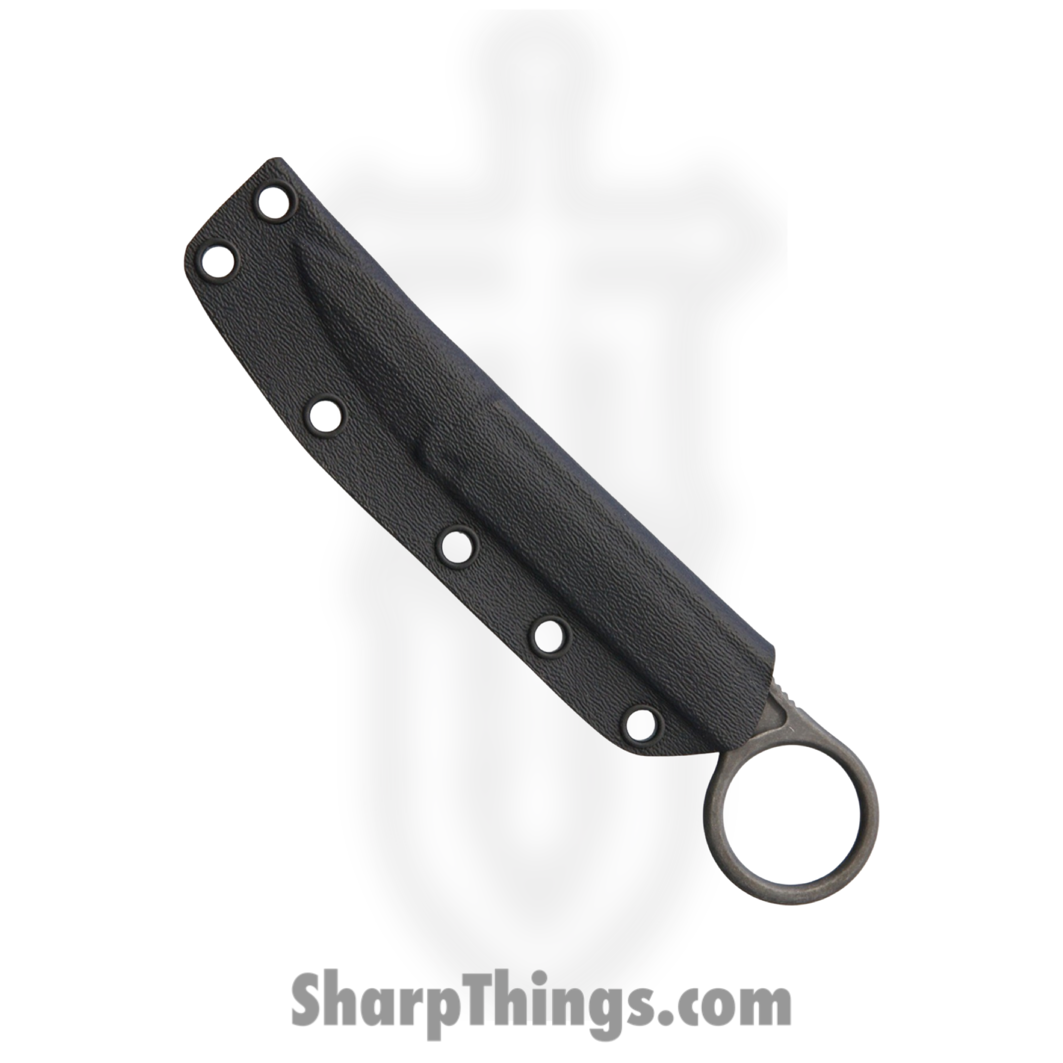 Bastinelli Creations - BAS223 - SPADE - Fixed Blade Knife - N690 Stonewash Spear Point - Skeletonized - Black - Image 7