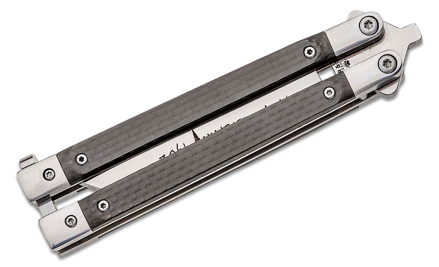 Bear & Son - BCANNCF17S35 - 30th Anniversary Balisong Butterfly Knife - CPM-S35VN - Carbon Fiber - Image 18