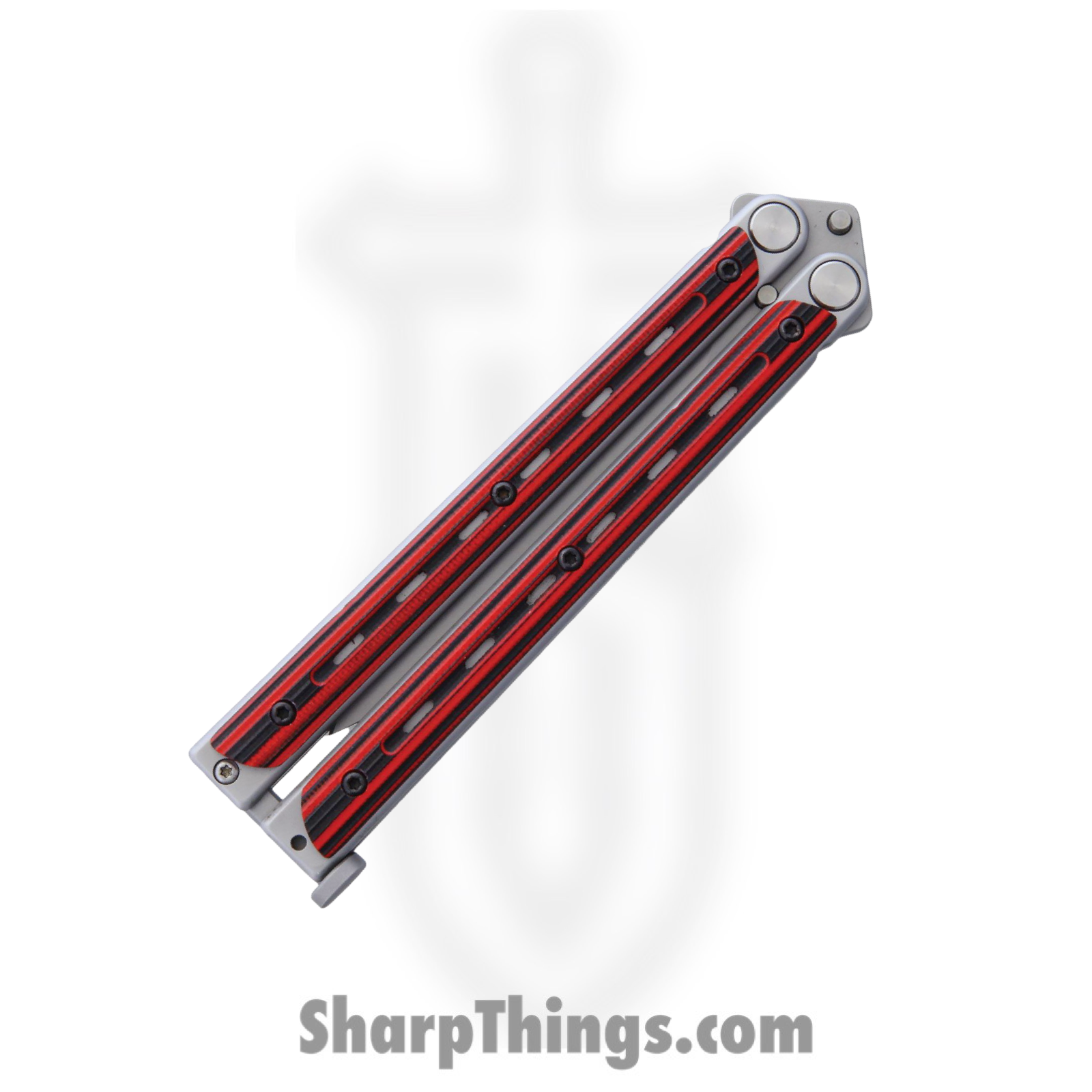 Bradley - BCC904 - Kimura - Balisong - 154CM Blasted Spear Point - Steel G10 - Red Black - Image 4