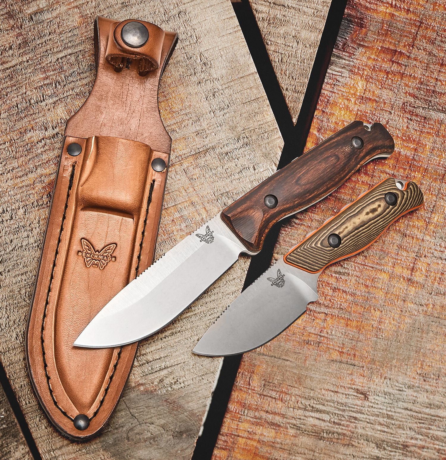 Benchmade - 15017-1 - Hidden Canyon Hunter - Fixed Blade Knife - S90V Stonewash Drop Point - Richlite G10 - Brown Orange - Image 19