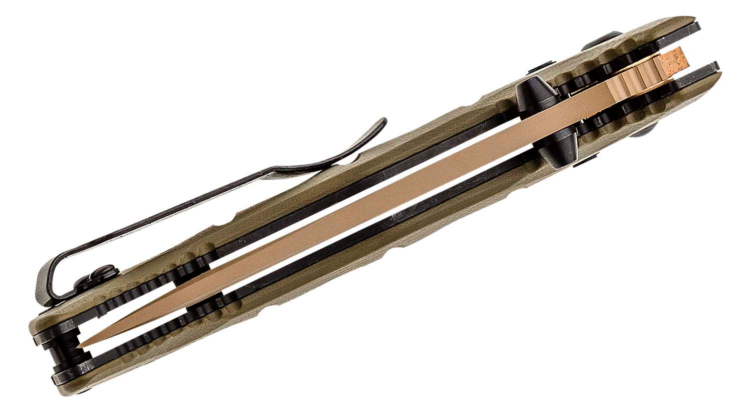 Benchmade - 273FE-2 - Mini Adamas - Folding Knife - CruWear Coated Drop Point - G10 - OD Green Dark Earth - Image 15