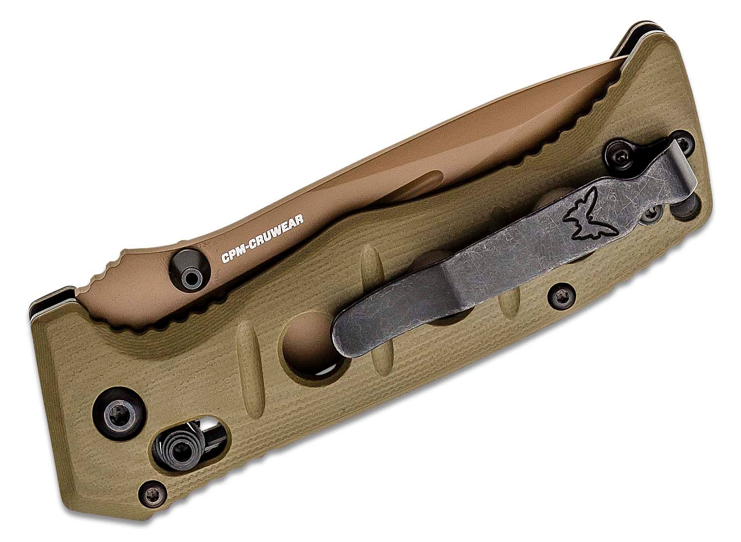 Benchmade - 273FE-2 - Mini Adamas - Folding Knife - CruWear Coated Drop Point - G10 - OD Green Dark Earth - Image 17