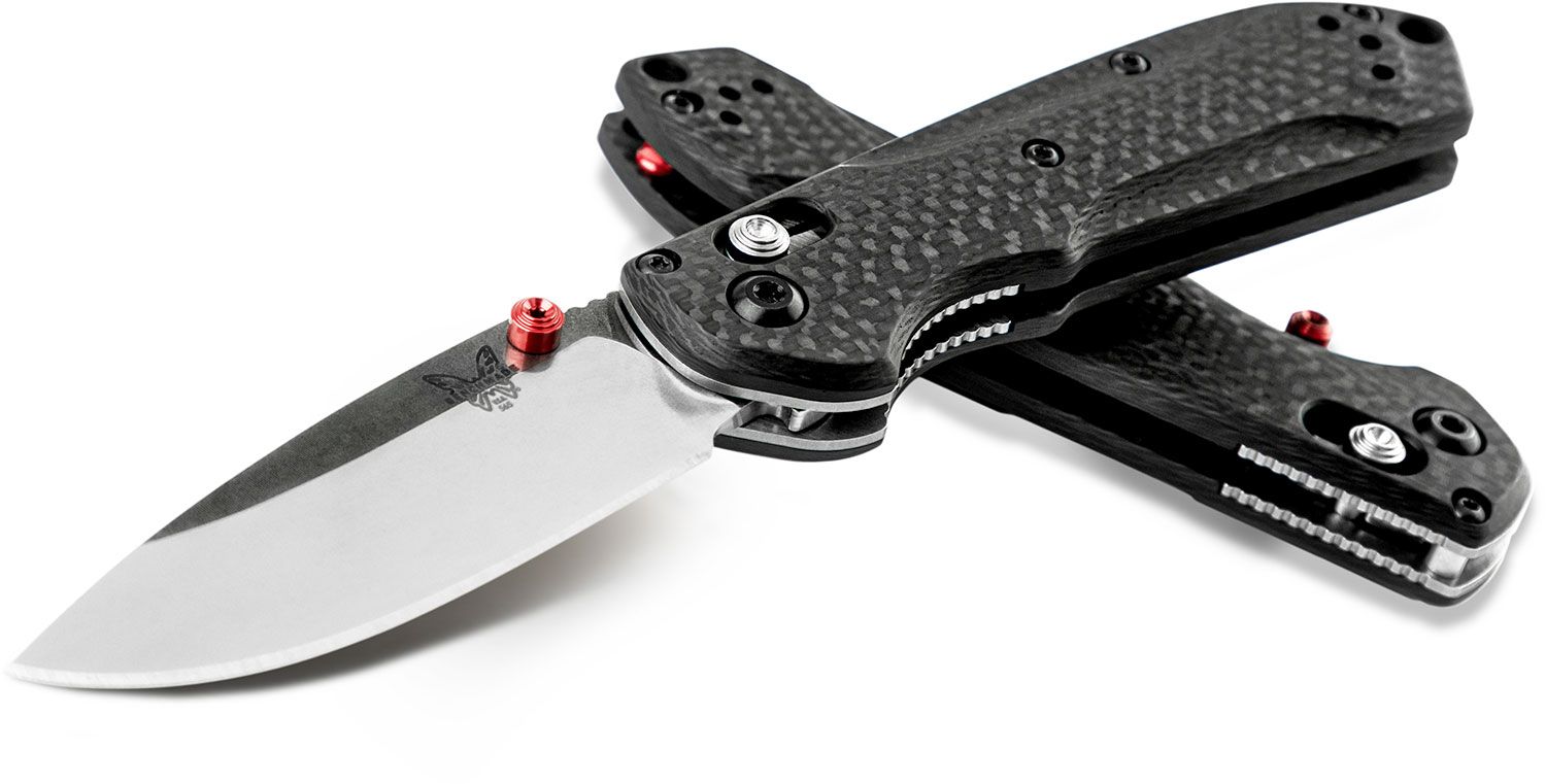 Benchmade - 565-1 - Mini Freek - Folding Knife - S90V Stonewash Drop Point - Carbon Fiber - Black - Image 18