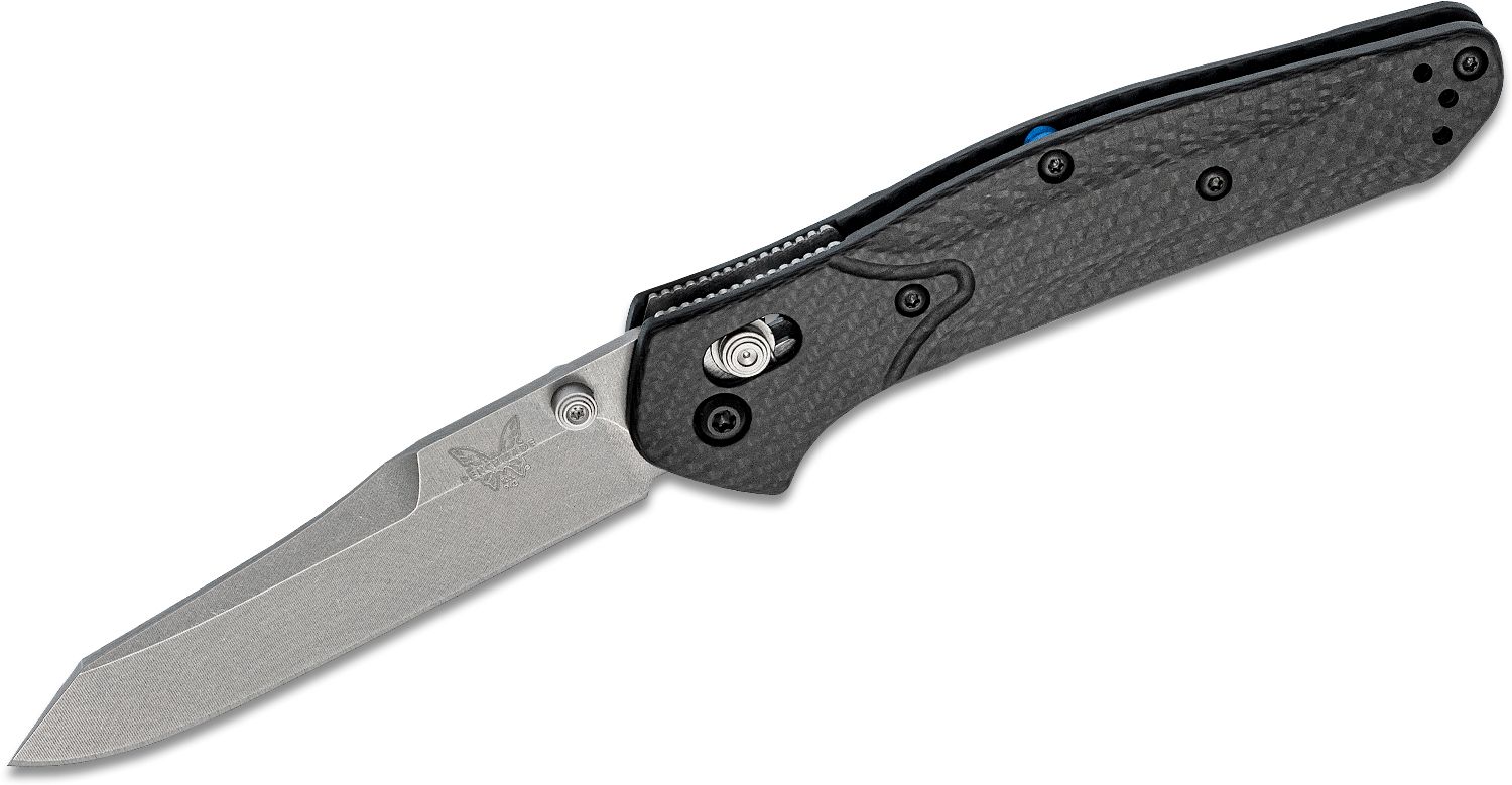 Benchmade - 940-1 - Osborne - Folding Knife - S90V Stonewash Reverse Tanto - Carbon Fiber - Black - Image 15