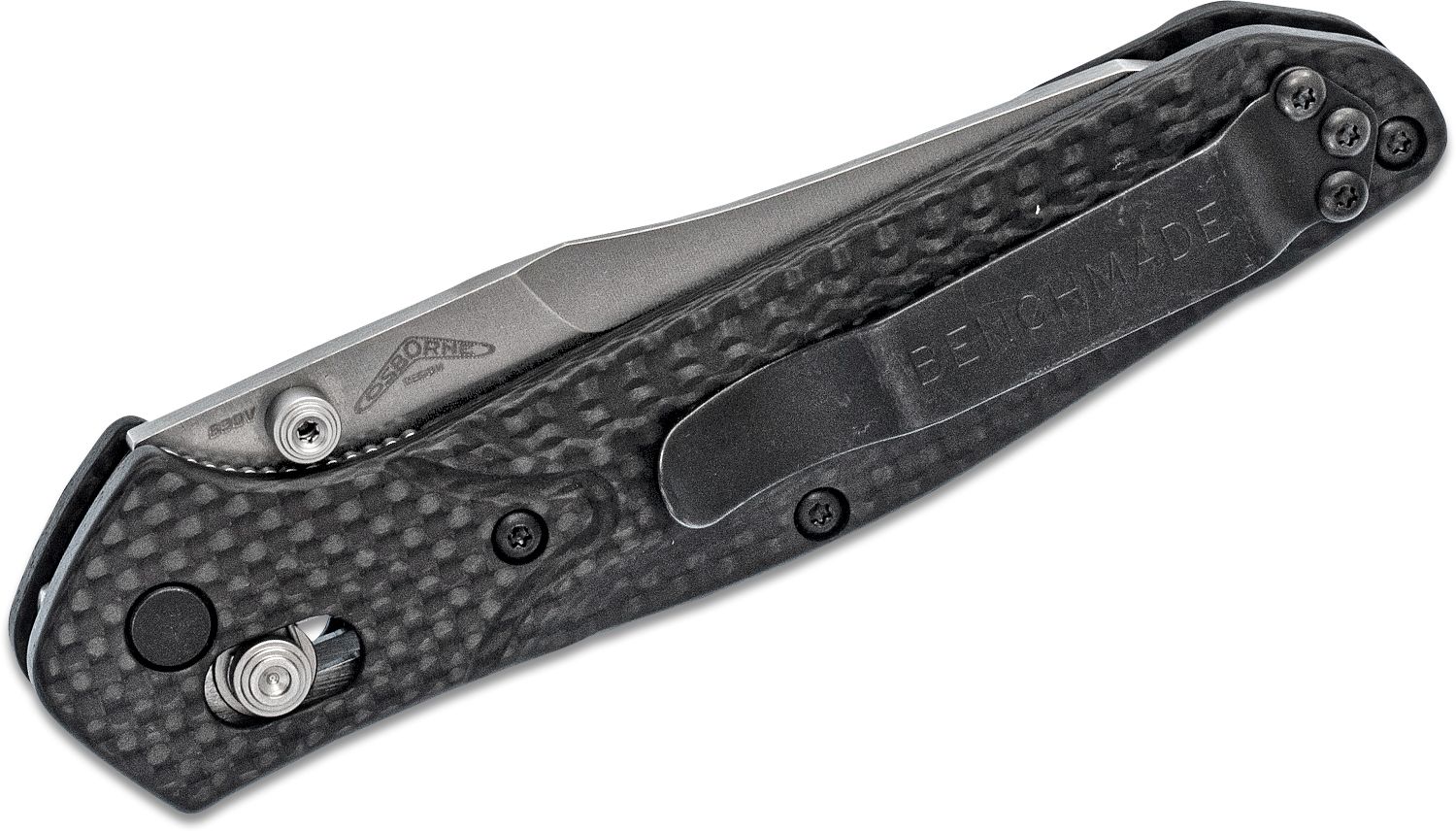 Benchmade - 940-1 - Osborne - Folding Knife - S90V Stonewash Reverse Tanto - Carbon Fiber - Black - Image 17