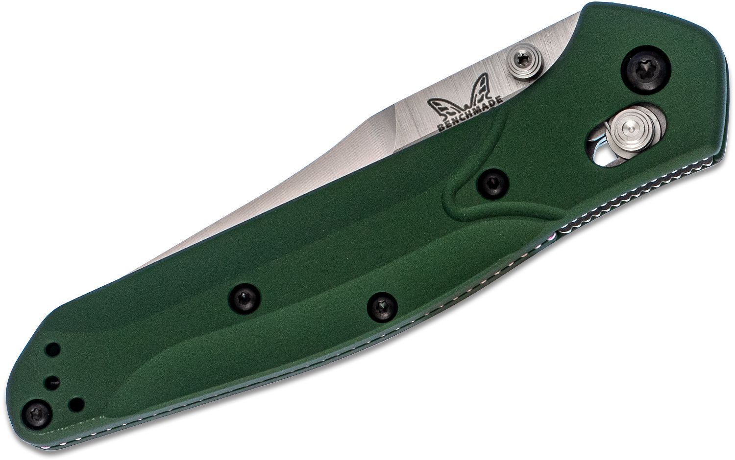 Benchmade - 940 - Osborne - Folding Knife - S30V Satin Modified Reverse Tanto - Aluminum - Green - Image 14