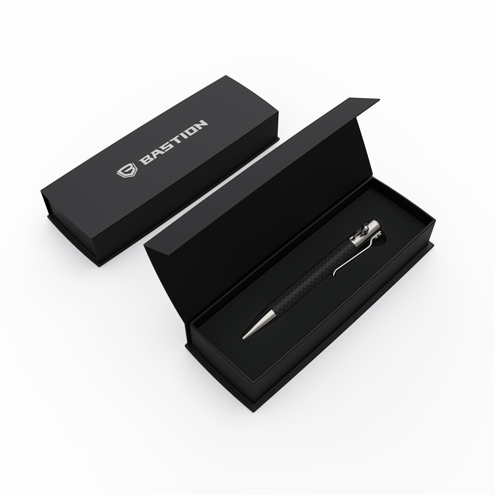 Bastion - BSTN224 - EDC Bolt Action Pen - Stainless Carbon Fiber - Black Gray - Image 14