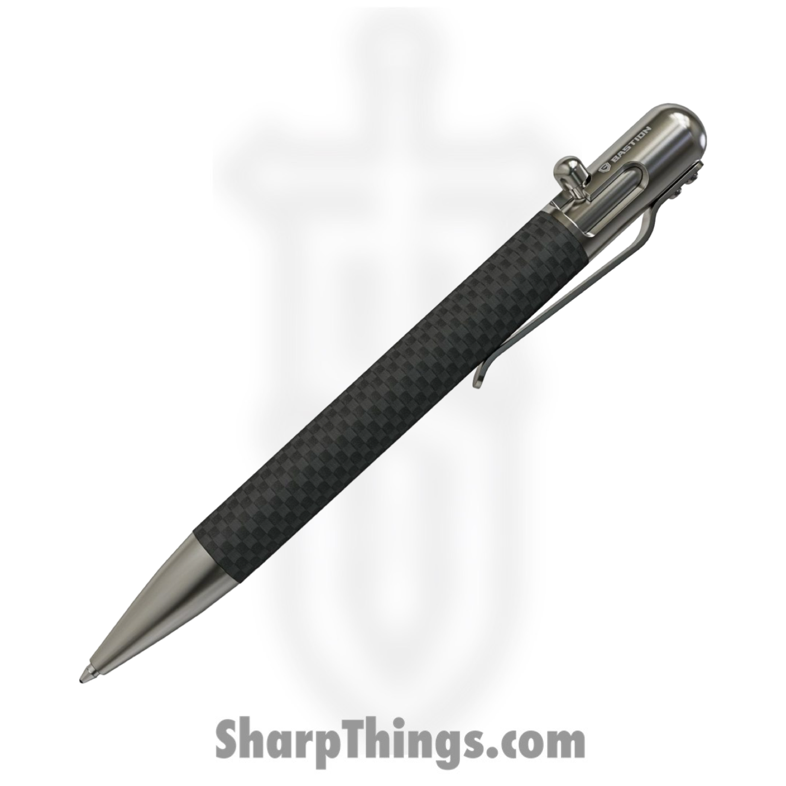 Bastion - BSTN224 - EDC Bolt Action Pen - Stainless Carbon Fiber - Black Gray - Image 11