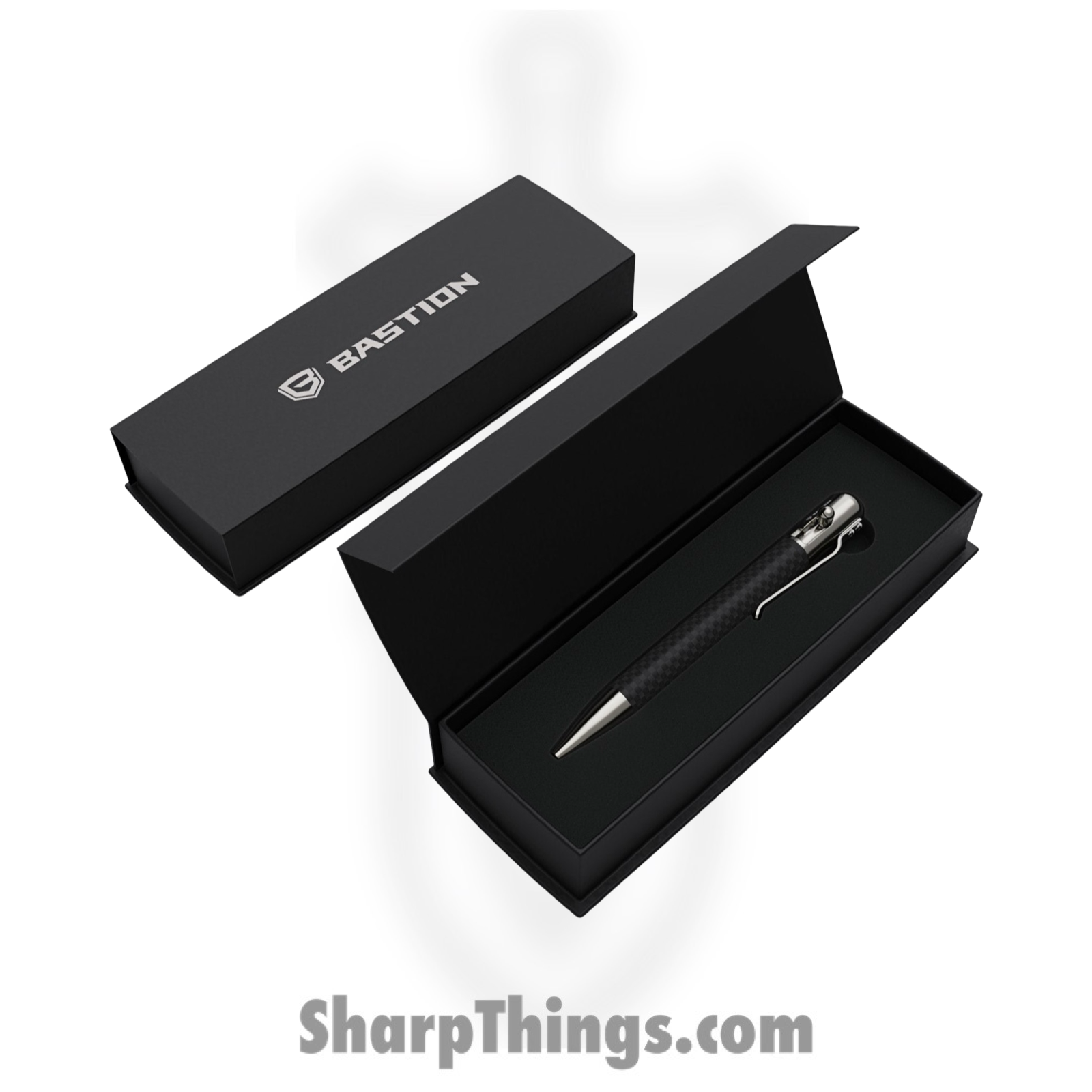 Bastion - BSTN224 - EDC Bolt Action Pen - Stainless Carbon Fiber - Black Gray - Image 12