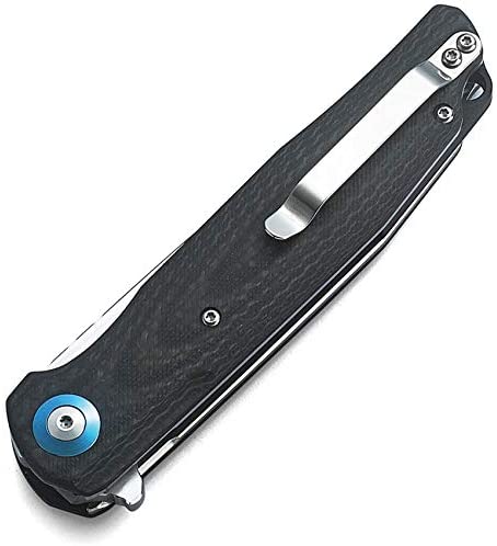 Bestech Knives - BTKG19A - Ascot - Folding Knife - D2 Satin Drop Point - G10 Carbon Fiber - Black - Image 11