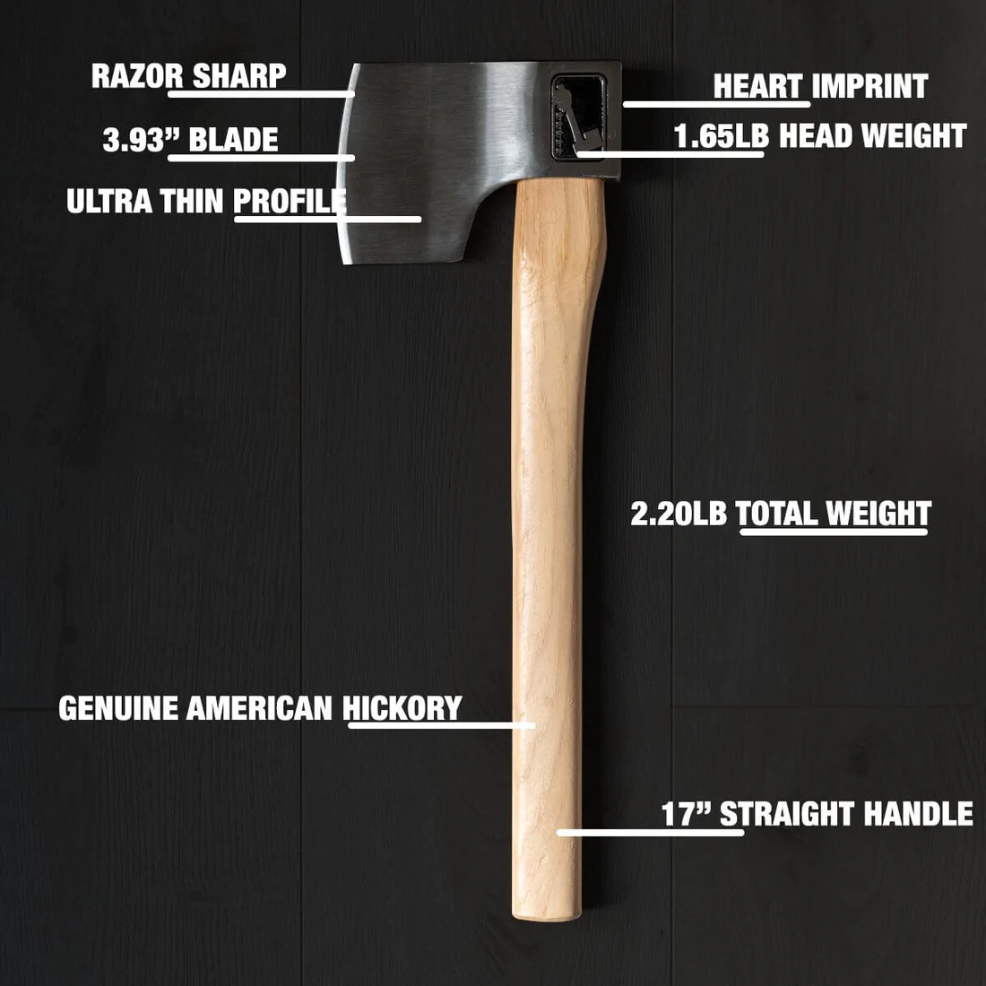 World Axe Throwing League - WATL007 - Queen of Hearts Throwing Axe - 1045 Carbon Steel - American Hickory - Round - Image 8