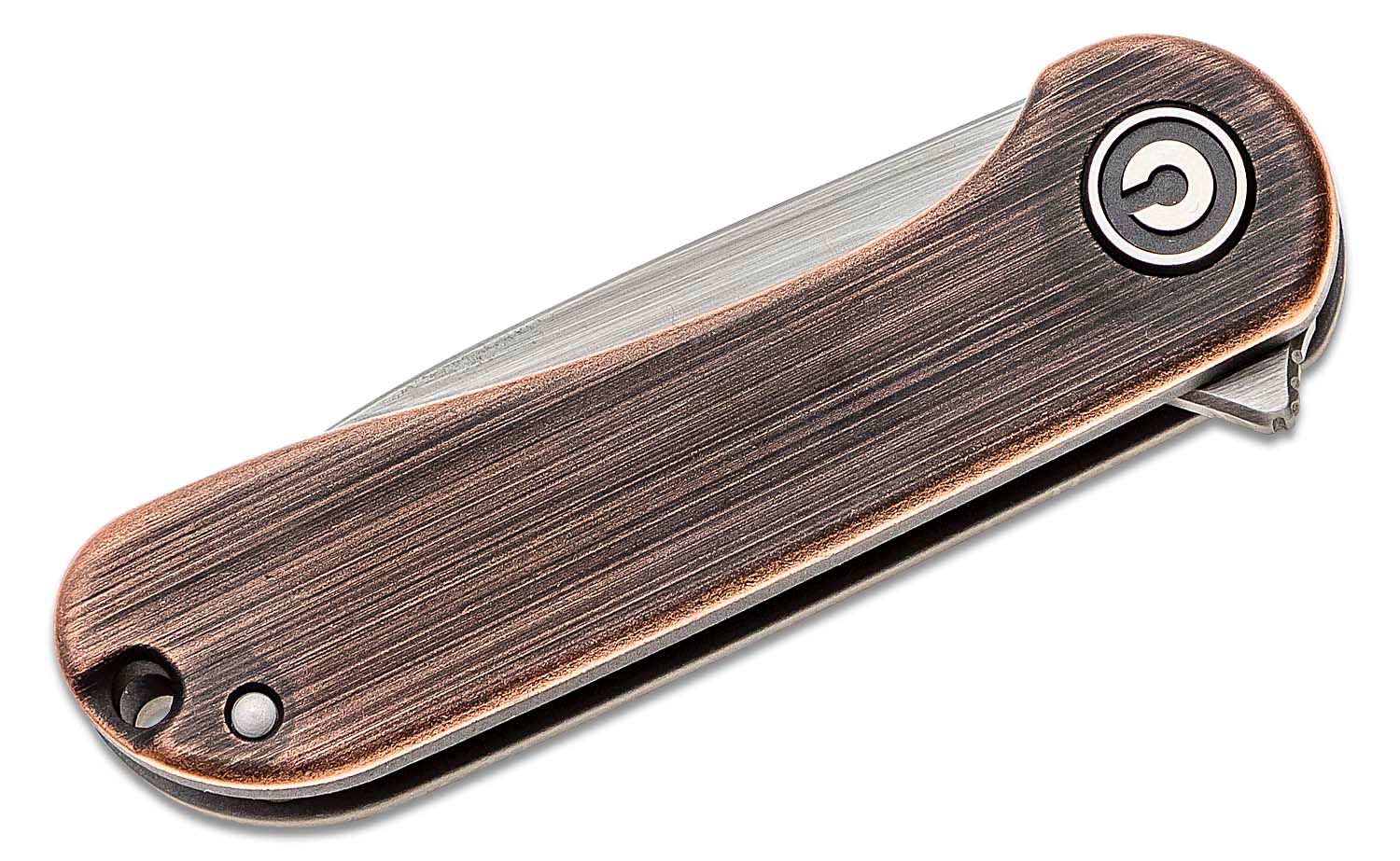 Civivi - C18062Q2 - Mini Elementum - Framelock Flipper - 14C28N Hand Rubbed Copper - Copper - Image 16