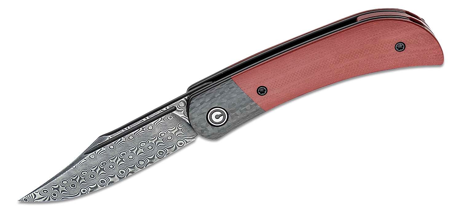 Civivi - C19010CDS4 - Appalachian Drifter Linerlock - Damascus - G-10 -Burgundy - Image 13