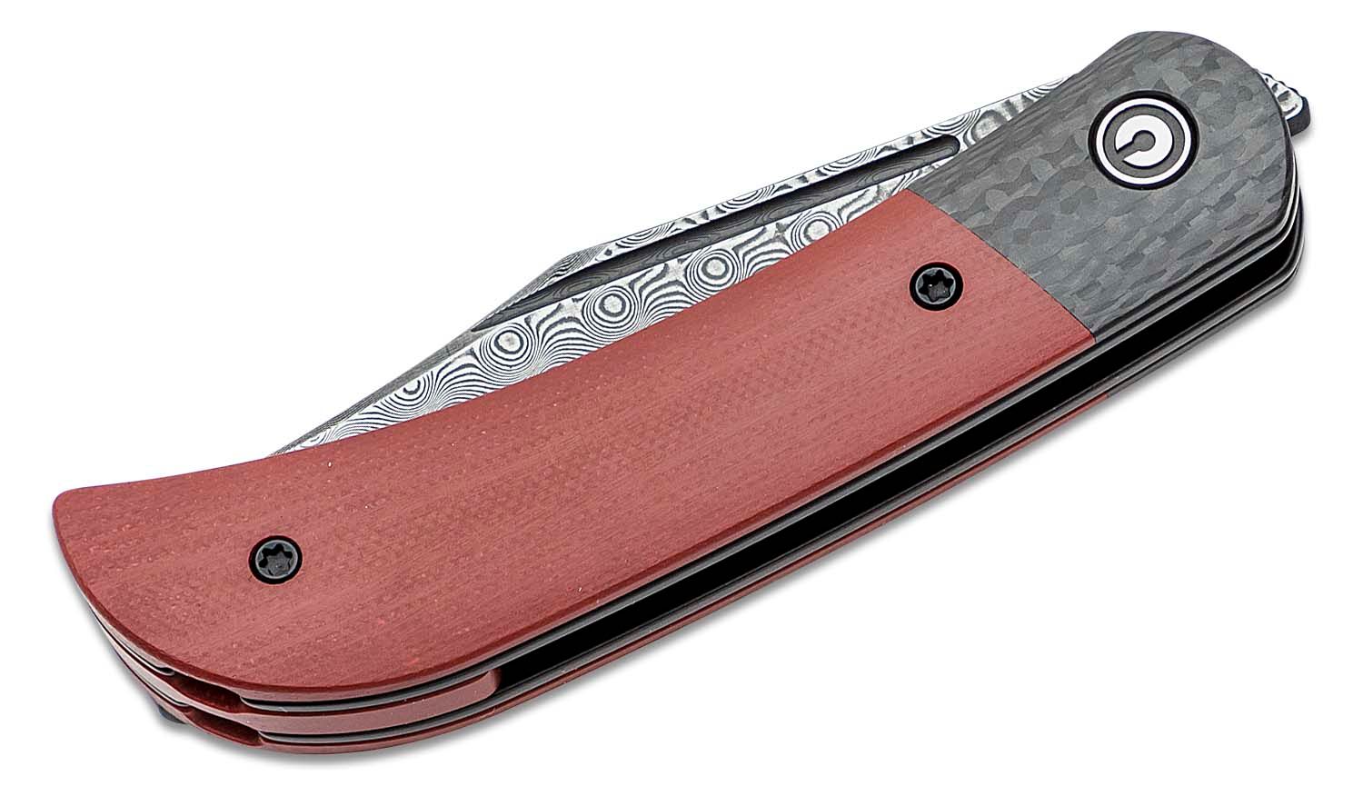 Civivi - C19010CDS4 - Appalachian Drifter Linerlock - Damascus - G-10 -Burgundy - Image 14